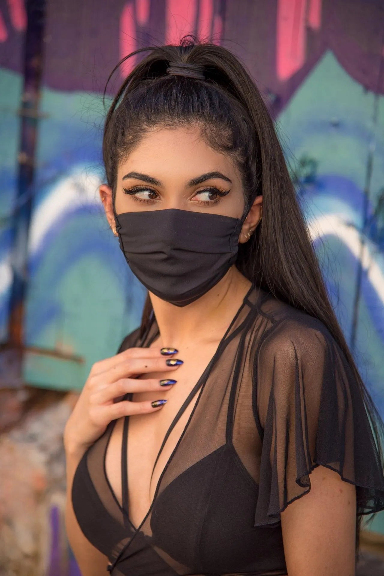 FF551 - Heavy Performance Stretch Pleated Mask - Take A Peek