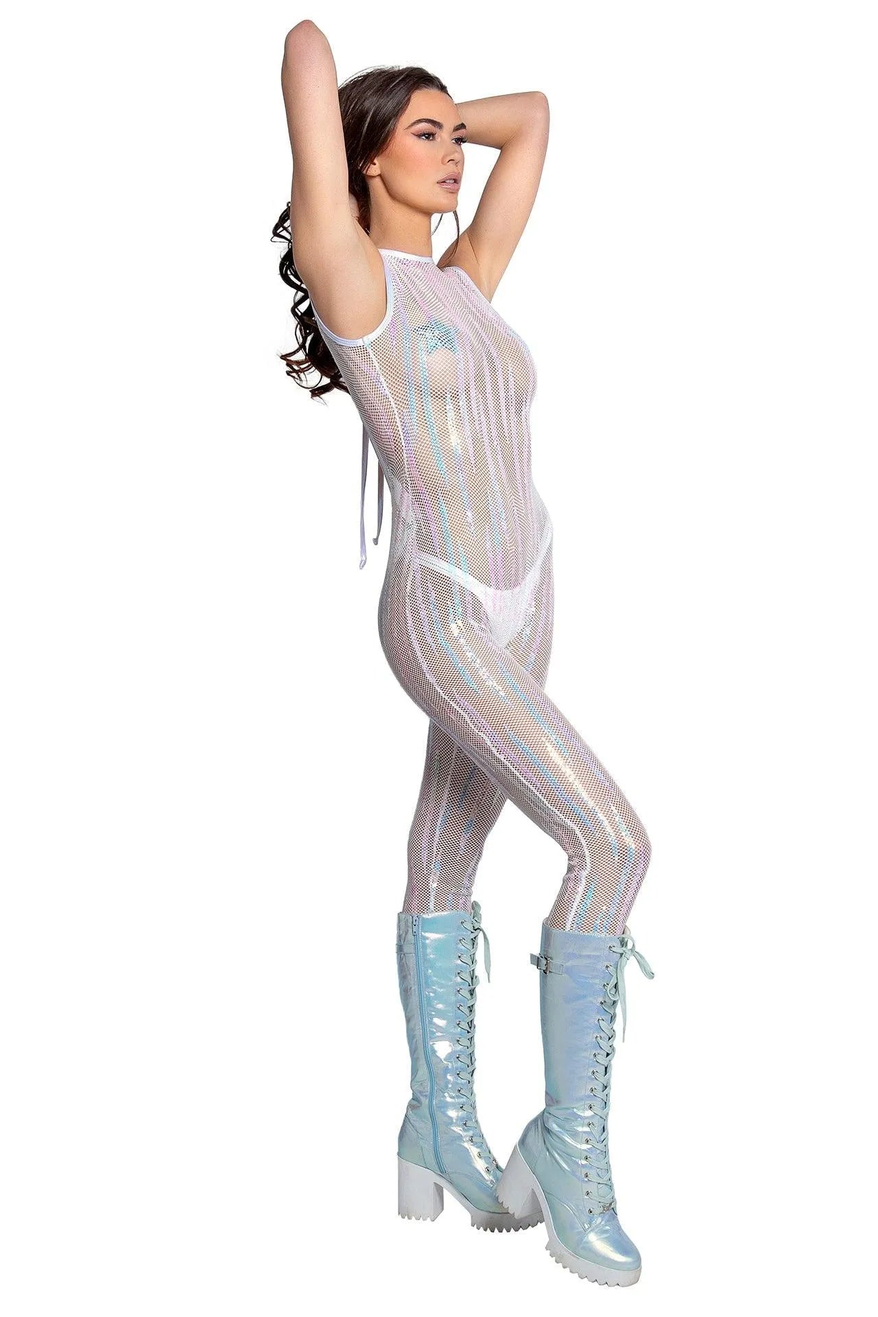 FR108 - Sequin Net Catsuit - Take A Peek