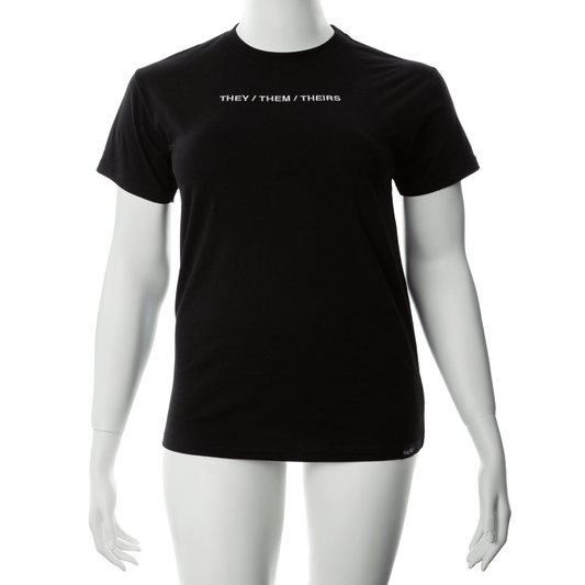 Gender Fluid Pronoun They Tee Shirt Medium Black - Take A Peek