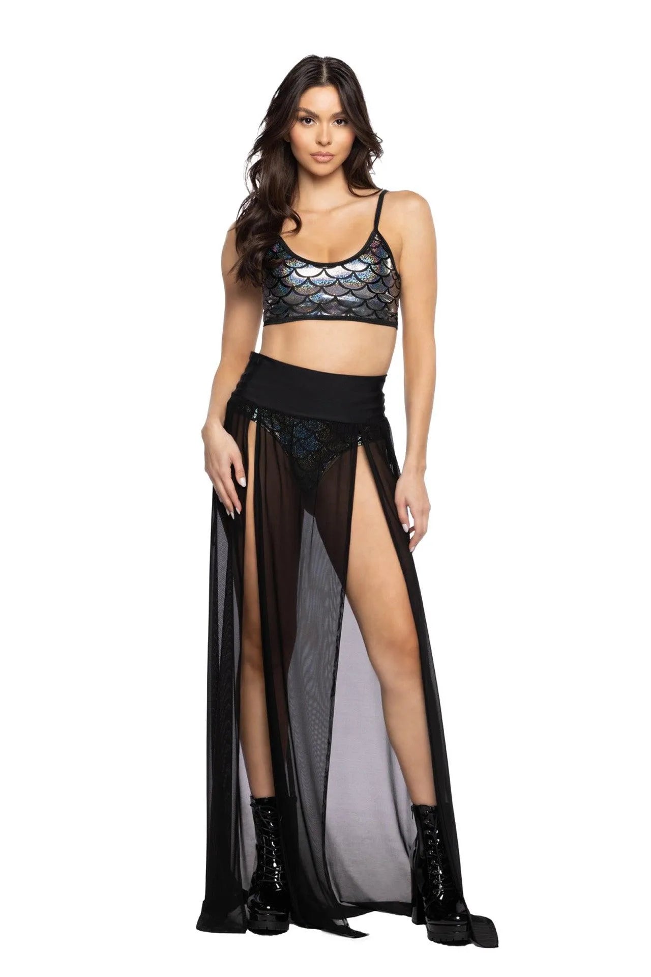 FF470 - Long Two-Slit Skirt - Take A Peek