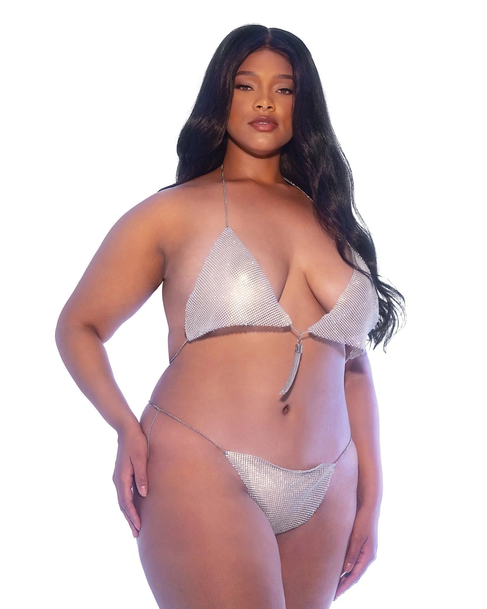 LI644 - Miami 2-Piece Crystal Short Set - Take A Peek