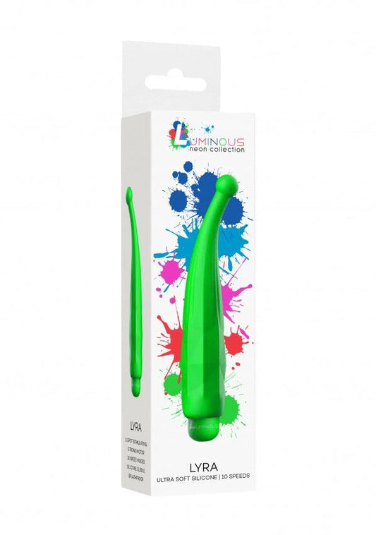 Lyra - ABS Bullet With Silicone Sleeve - 10-Speeds - Green - Take A Peek