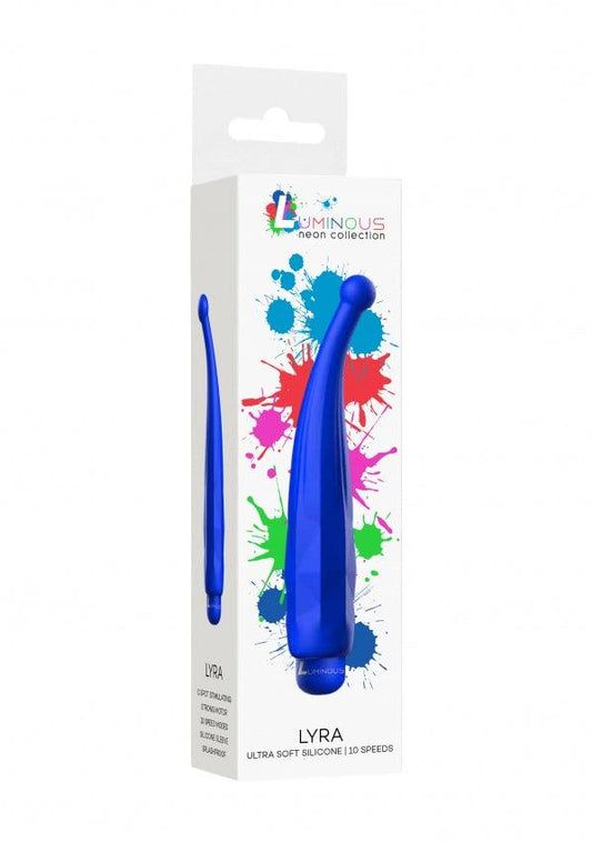 Lyra - ABS Bullet With Silicone Sleeve - 10-Speeds - Royal Blue - Take A Peek