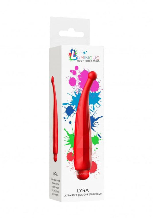 Lyra - ABS Bullet With Silicone Sleeve - 10-Speeds - Red - Take A Peek
