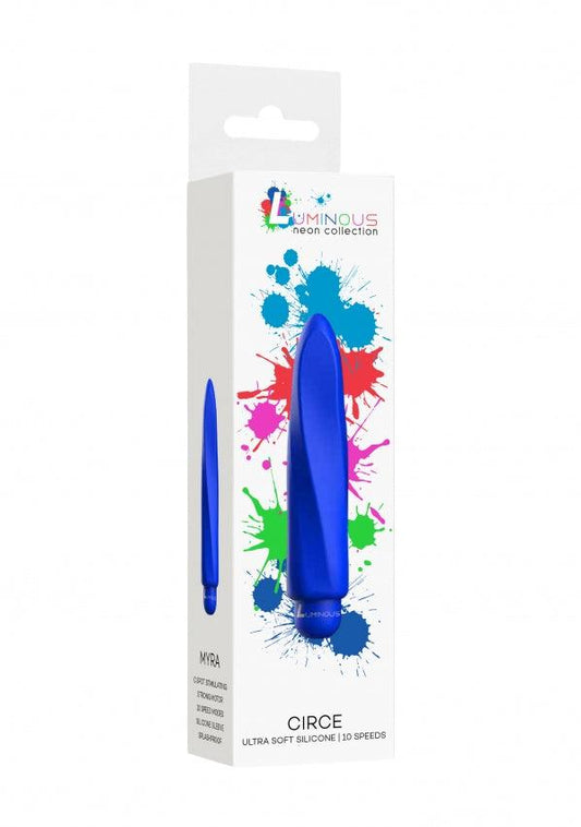 Myra - ABS Bullet With Silicone Sleeve - 10-Speeds - Royal Blue - Take A Peek