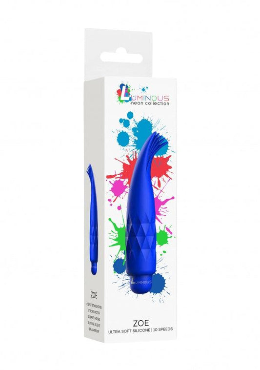 Zoe - ABS Bullet With Silicone Sleeve - 10-Speeds - Royal Blue - Take A Peek