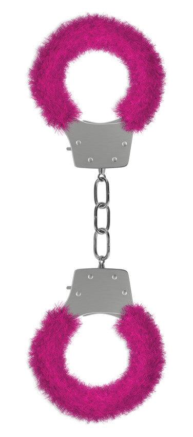 Pleasure Handcuffs Furry - Pink - Take A Peek