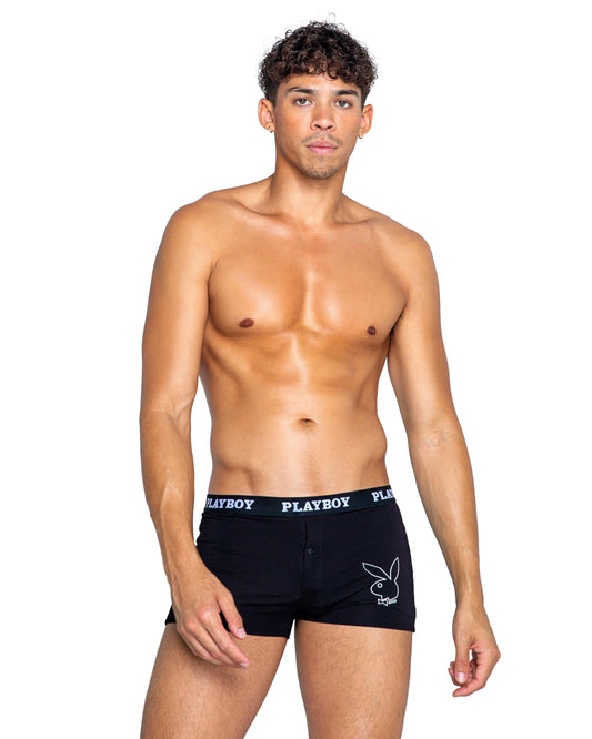 PBLI142 - Playboy Mens Tuxedo Modal Boxer Briefs - Take A Peek
