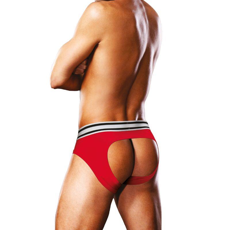 Prowler Open Back Brief White/Red - Take A Peek