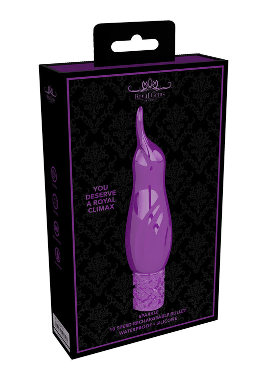 Sparkle - Rechargeable Silicone Bullet - Purple - Take A Peek