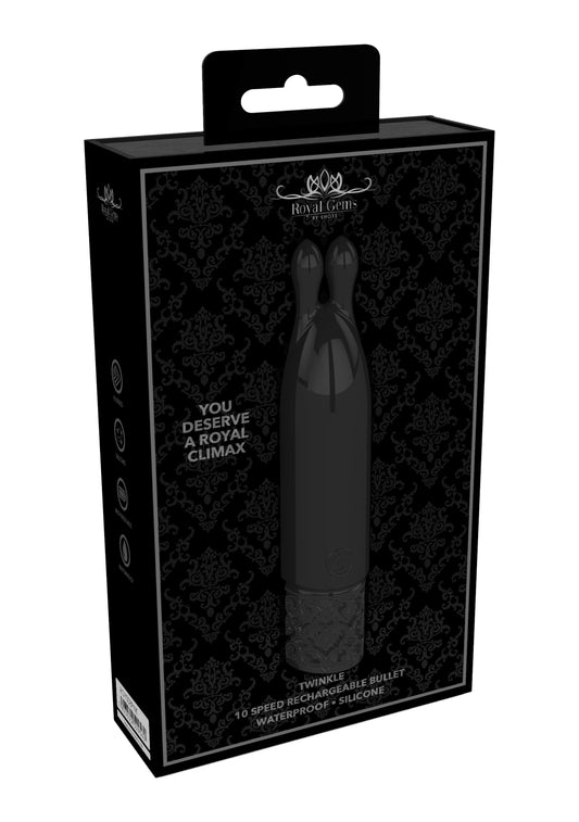 Twinkle - Rechargeable Silicone Bullet - Black - Take A Peek