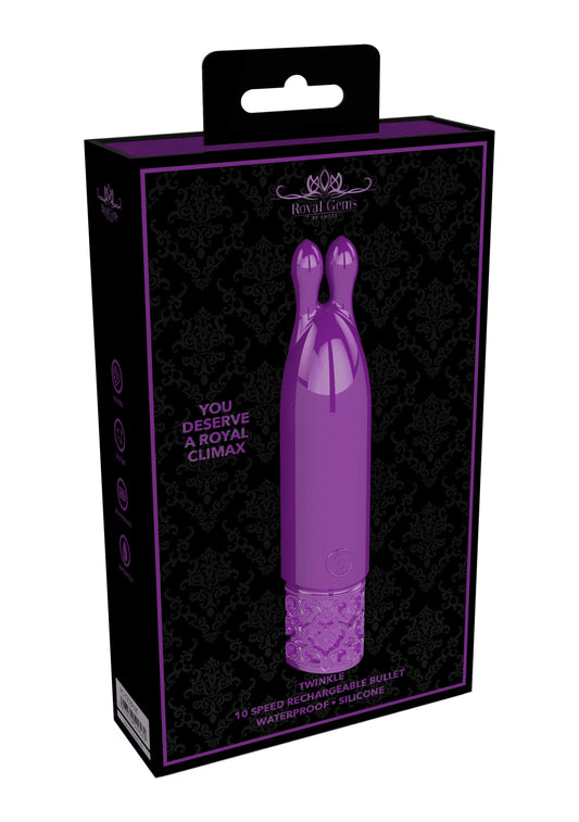Twinkle - Rechargeable Silicone Bullet - Purple - Take A Peek
