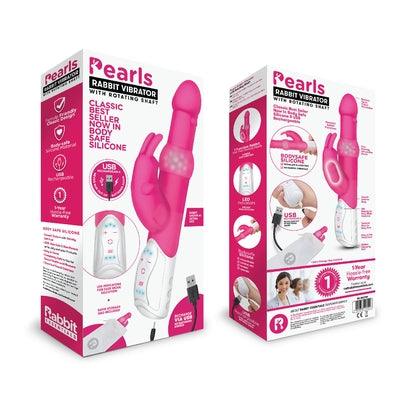 Rabbit Essentials Rechargeable Pleasure Pearls Rabbit - Hot Pink - Take A Peek