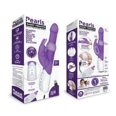 Rabbit Essentials Rechargeable Pleasure Pearls Rabbit - Purple - Take A Peek