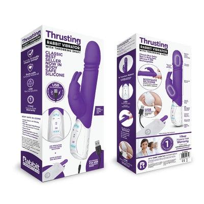 Rabbit Essentials Rechargeable Thrusting Rabbit - Hot Purple - Take A Peek