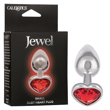 Jewel Small Ruby Heart Plug - Take A Peek
