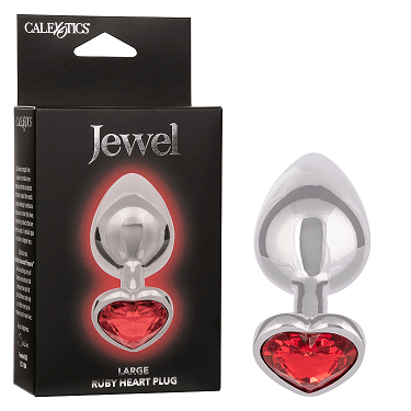Jewel Large Ruby Heart Plug - Take A Peek