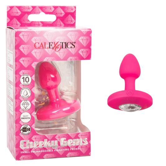 Cheeky Gems Small Rechargeable Vibrating Probe - Pink - Take A Peek