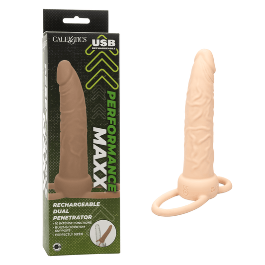 Performance Maxx Rechargeable Dual Penetrator - Ivory - Take A Peek