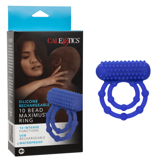 Silicone Rechargeable 10 Bead Maximus Ring - Take A Peek