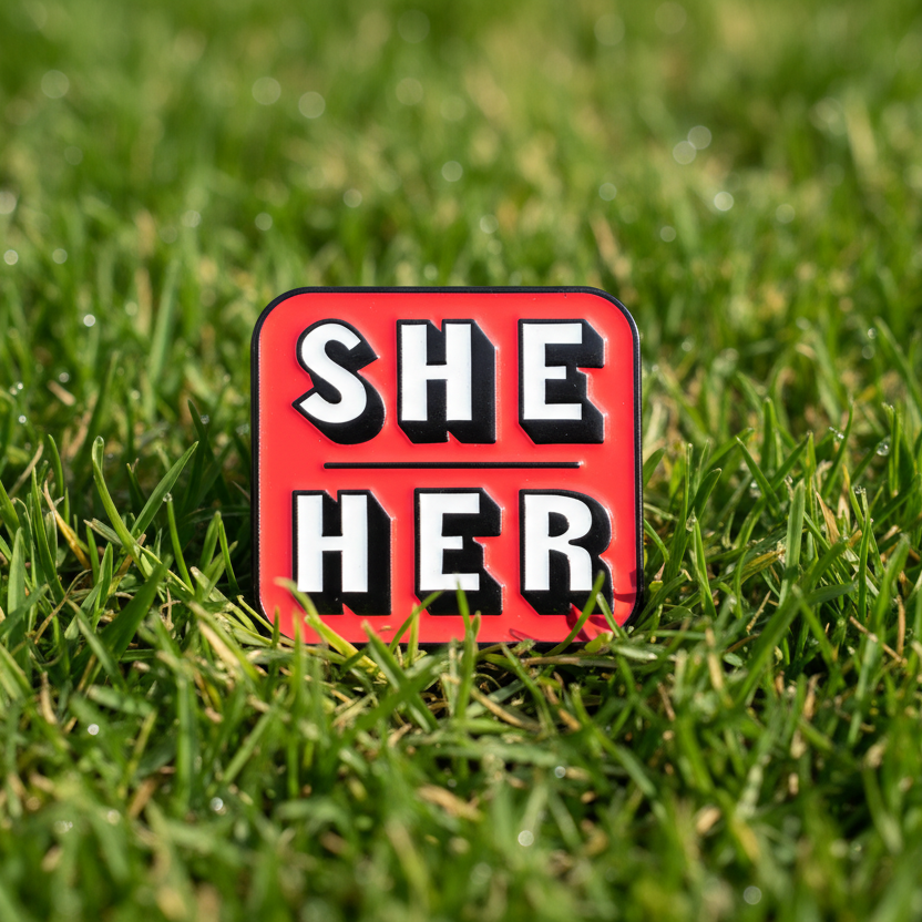 She Her Enamel Pin - Take A Peek