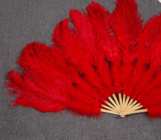Red Ostrich Fan ( 135CM X 75CM ) - Take A Peek