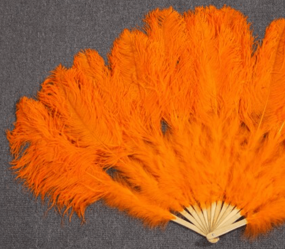 Orange Ostrich Fan ( 135CM X 75CM ) - Take A Peek