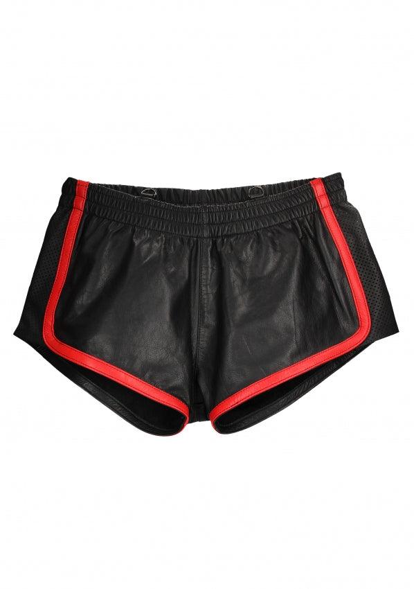 Versatile Leather Shorts - Black/Red - L/XL - Take A Peek