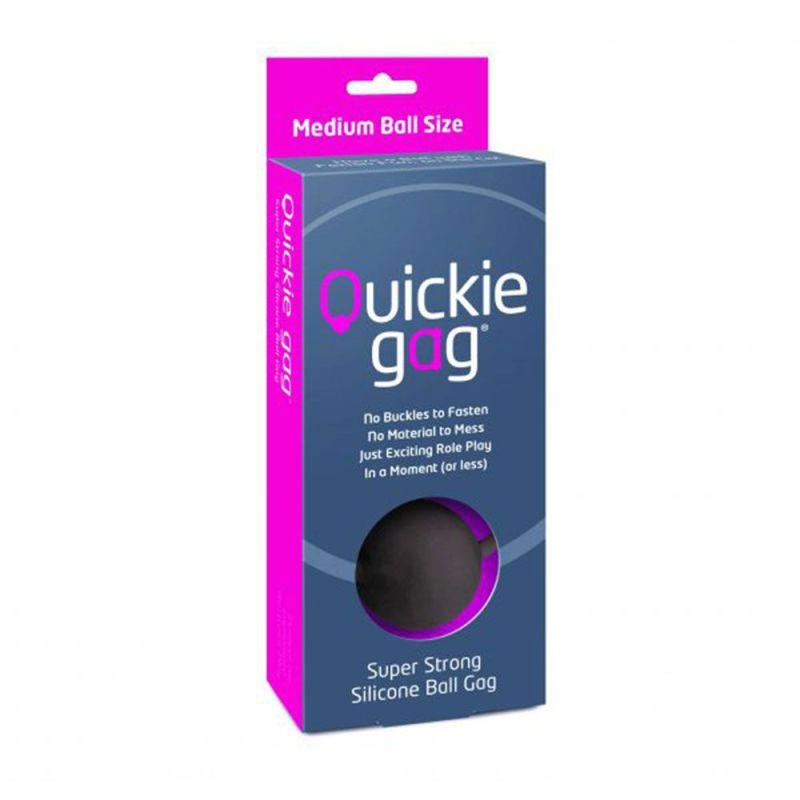 Quickie Gag Medium Ball Black - Take A Peek