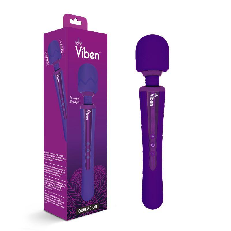 Viben Obsession Rechargeable Wand Massager Violet - Take A Peek