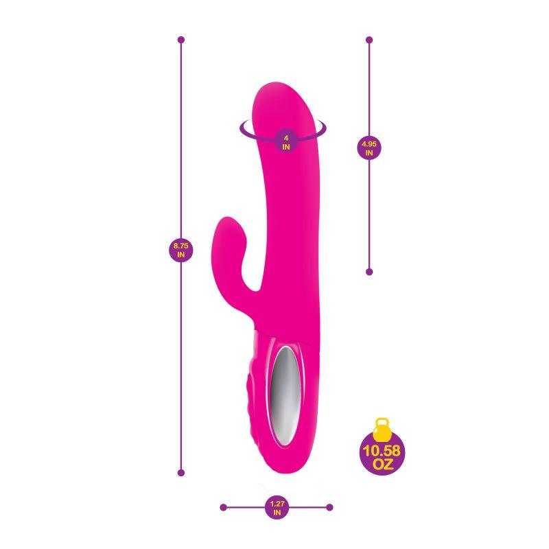 Viben Hypnotic Thrusting Rabbit Vibe w Swinging Clit Stim Hot Pink - Take A Peek