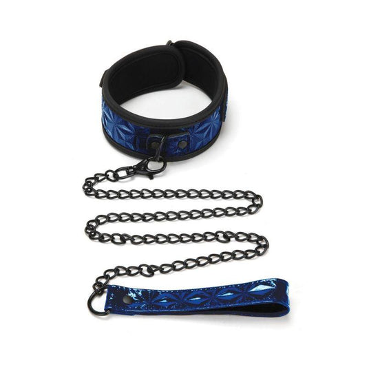 Whip Smart Diamond Collar & Leash Blue - Take A Peek
