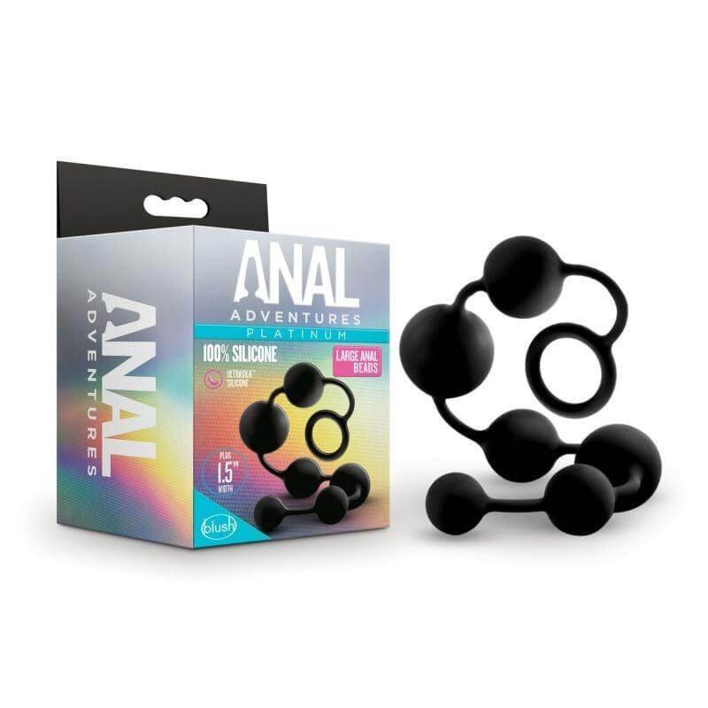 Anal Adventures Platinum Silicone Large Anal Beads - Take A Peek