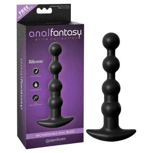 Anal Fantasy Elite Collection Rechargeable Anal Beads - Take A Peek
