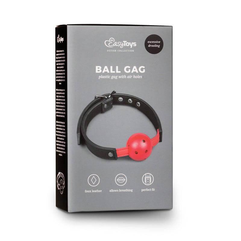 Ball Gag With PVC Ball Red - Take A Peek