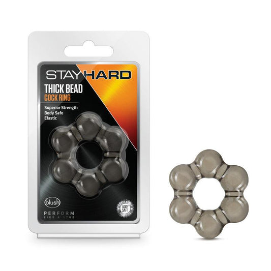 Stay Hard Thick Bead Cock Ring - Take A Peek