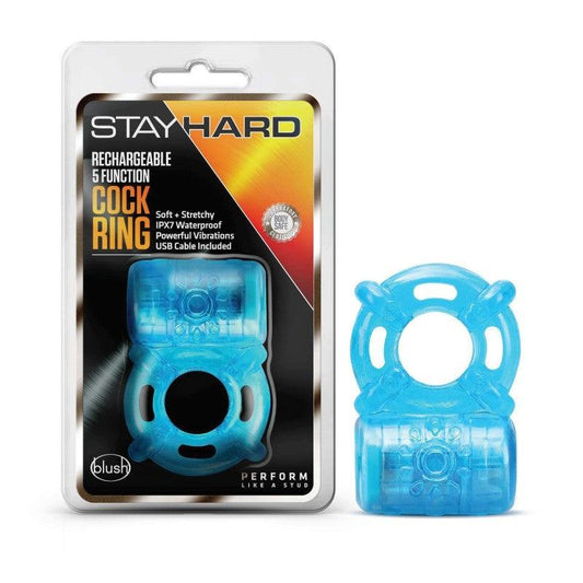 Stay Hard Rechargeable 5 Function Cock Ring - Take A Peek