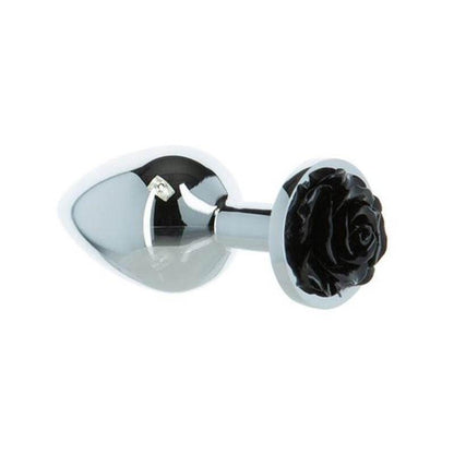 Black Rose 3in Metal Butt Plug - Take A Peek