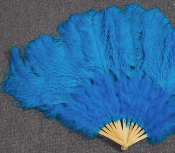 Blue Ostrich Fan ( 135CM X 75CM ) - Take A Peek