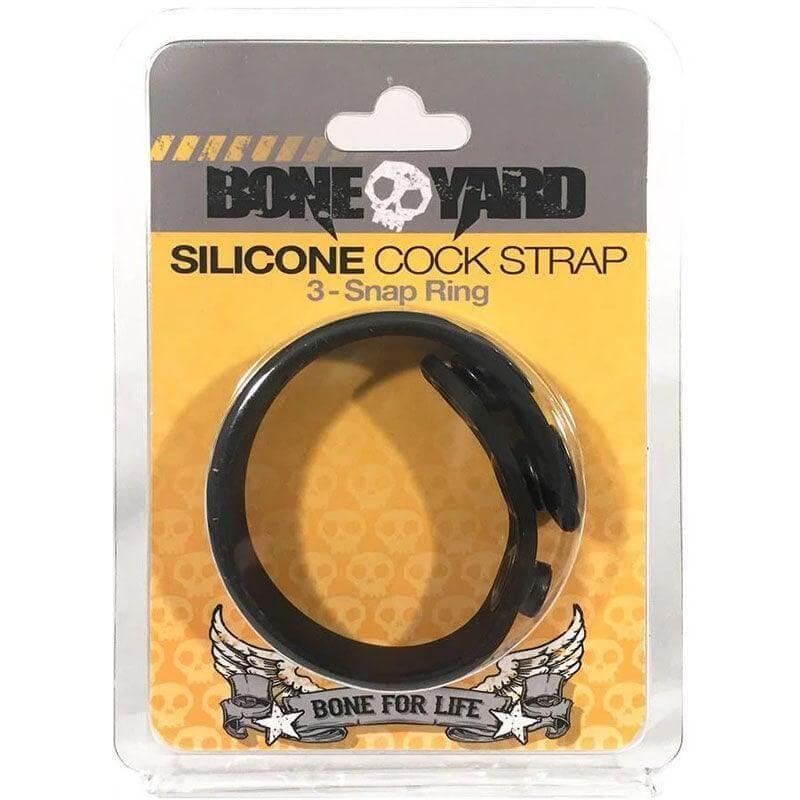 Boneyard Silicone Cock Strap Black - Take A Peek