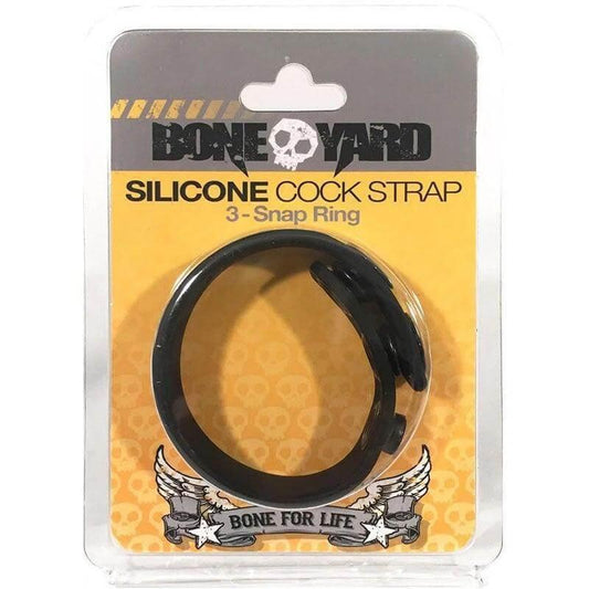 Boneyard Silicone Cock Strap Black - Take A Peek