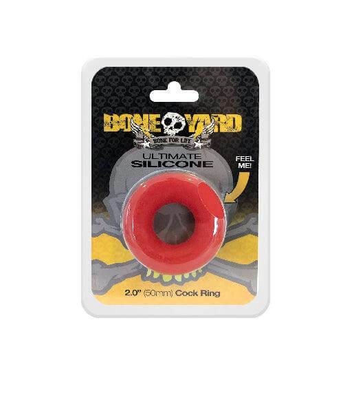 Boneyard Ultimate Silicone Cock Ring Red - Take A Peek