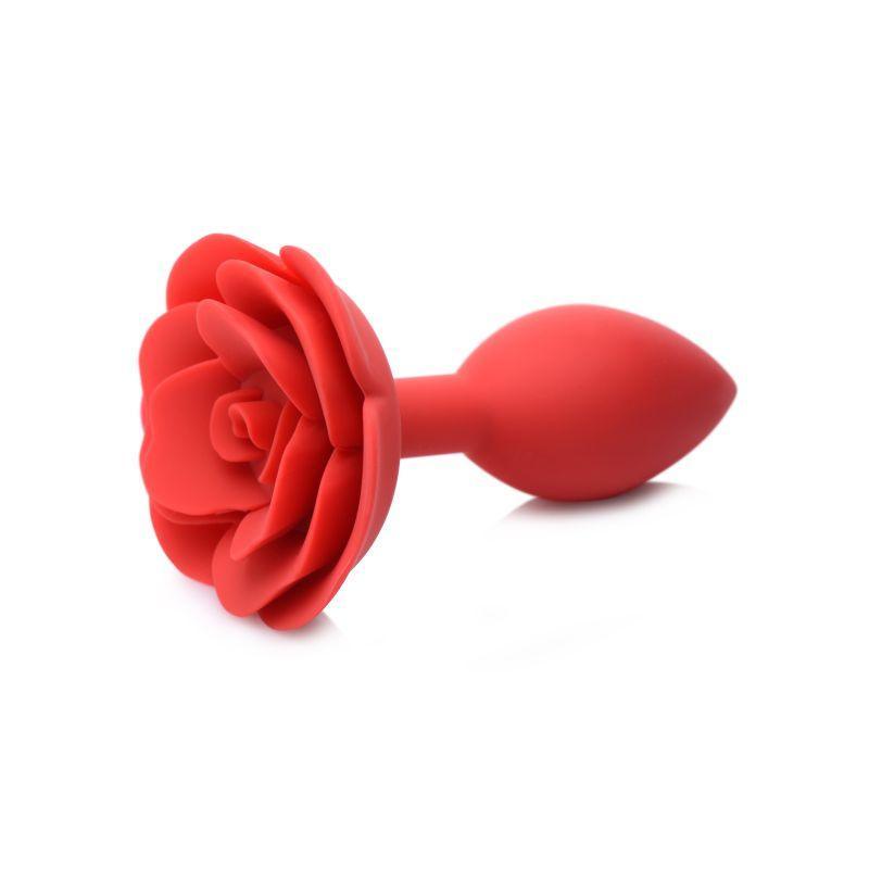 Booty Bloom Silicone Rose Plug Large Red - Take A Peek