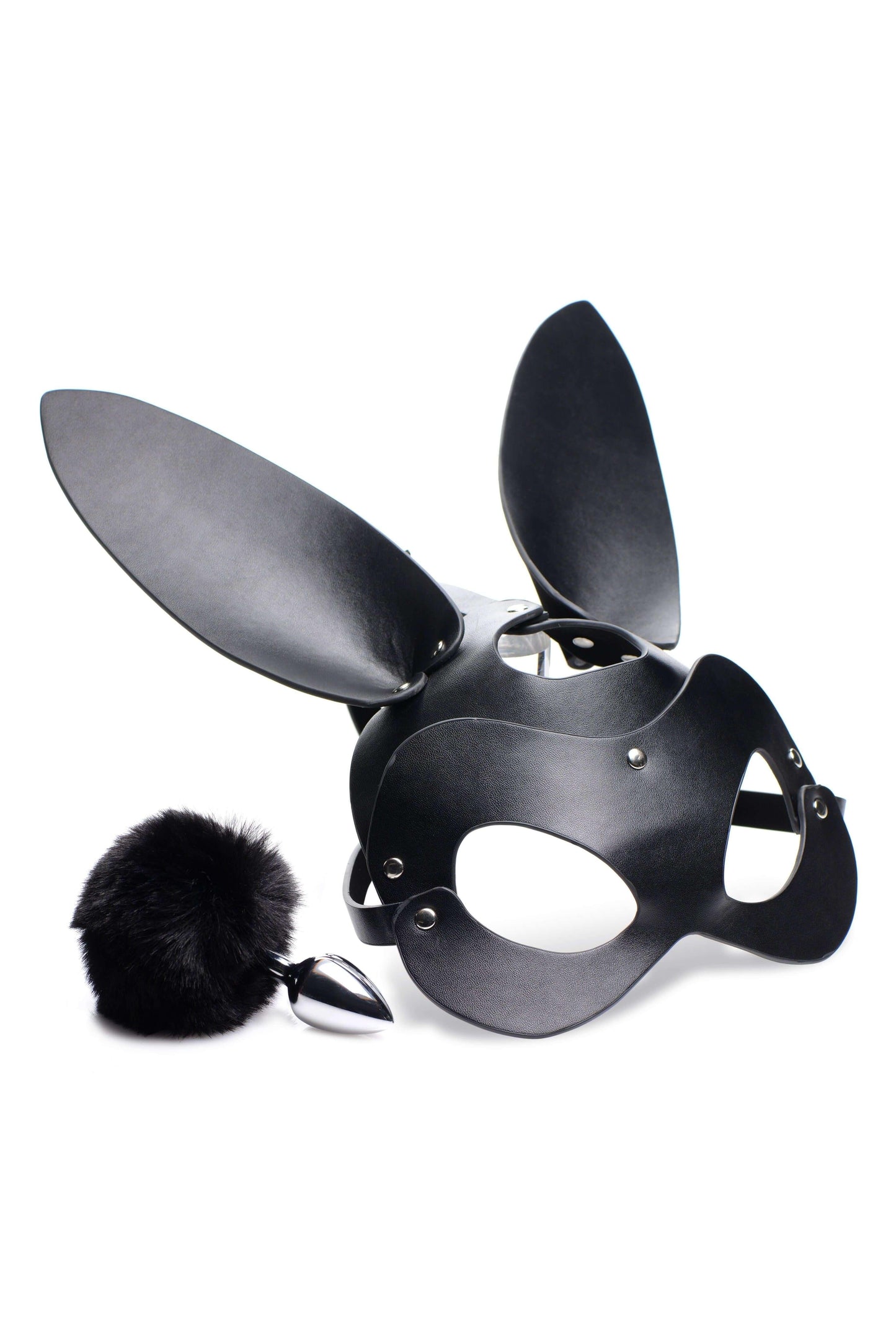 Bunny Tail Anal Plug and Mask Set - Take A Peek