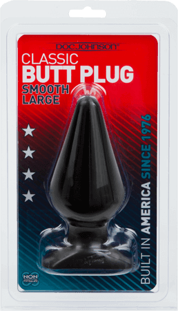 Butt Plug - Smooth - Large (Black) - Take A Peek