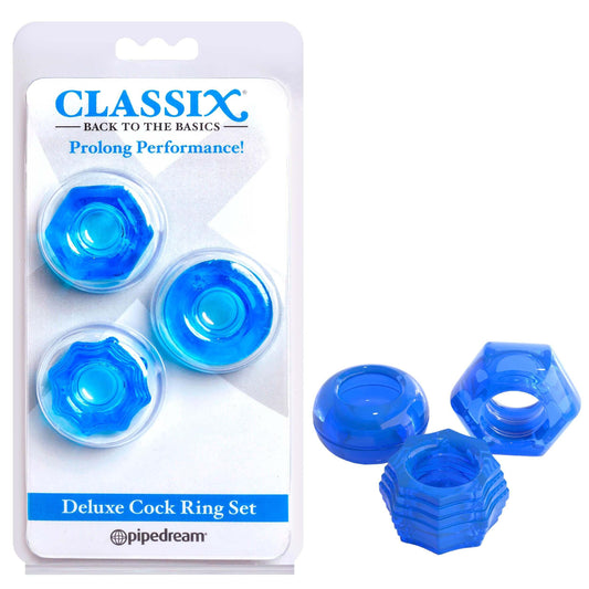 Classix Deluxe Cock Ring Set - Take A Peek
