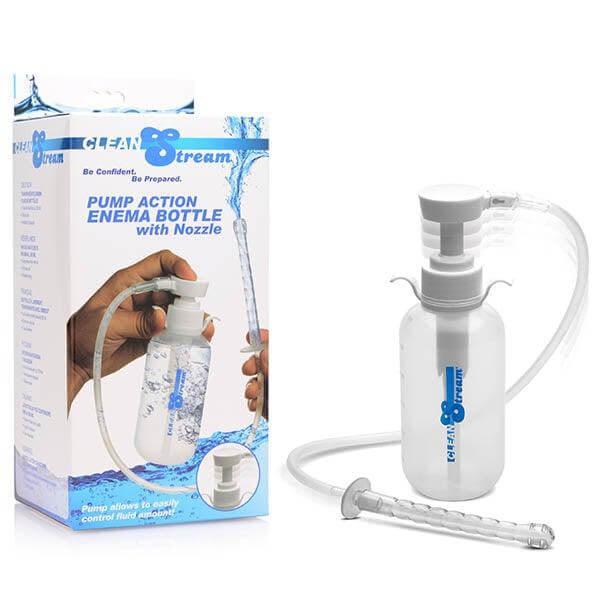 CleanStream Pump Action Enema Bottle with Nozzle - Take A Peek