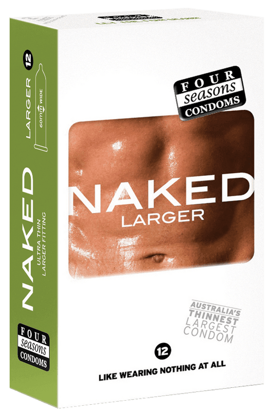 Condom Ultra Thin 12pk Naked Larger 60mm - (Sold In Packs Of 6) - Take A Peek