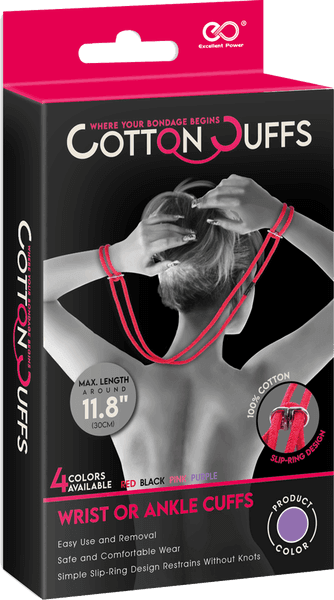 Cotton On Cuffs (Purple) - Take A Peek