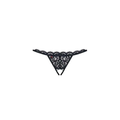 Crotchless Lace Thong 831 Black - Take A Peek